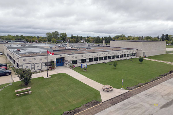 Aerial view of Whitemouth Collegiate
