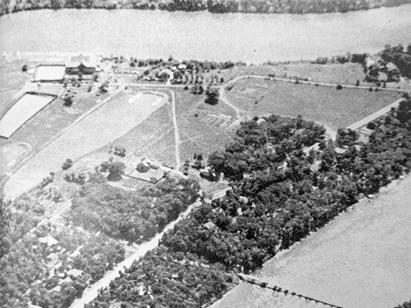 Aerial view of the Winnipeg Canoe Club site