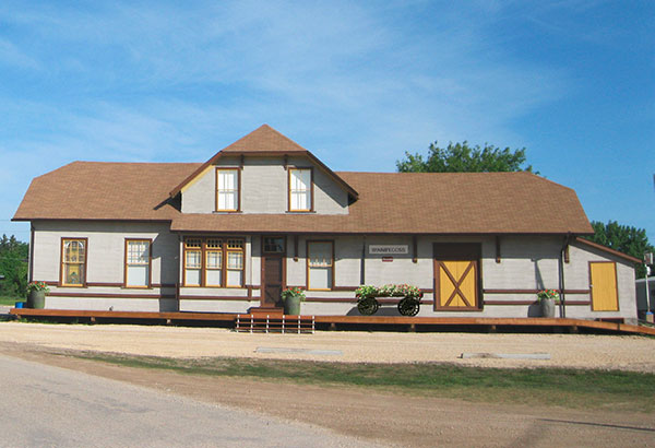 Former Canadian National Railway station at the Winnipegosis Museum