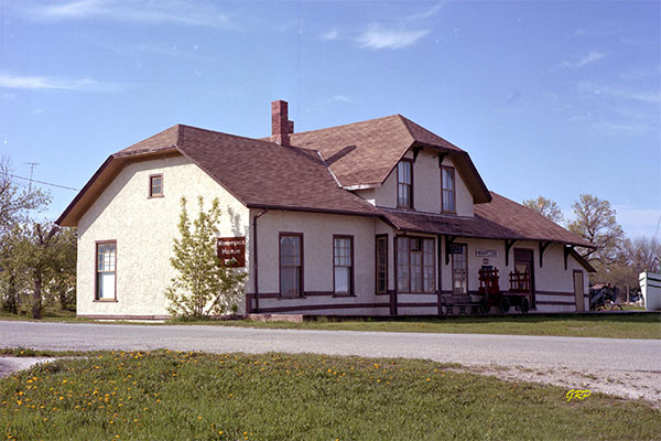 Former Canadian National Railway station at the Winnipegosis Museum