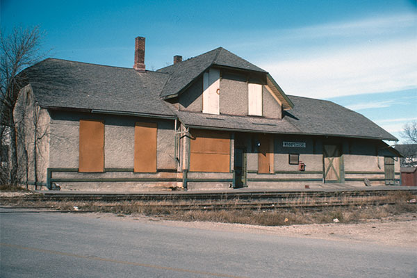 Former Canadian National Railway station at Winnipegosis