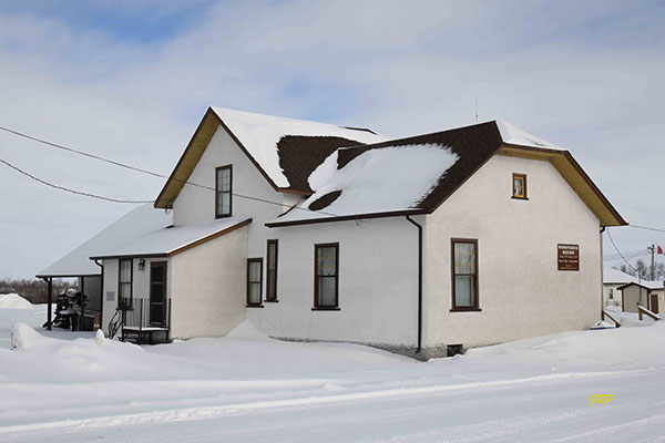 Former Canadian National Railway station at the Winnipegosis Museum