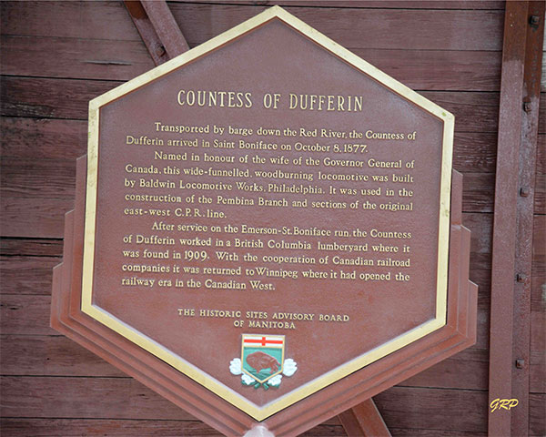 Manitoba Heritage Council plaque at the Winnipeg Railway Museum