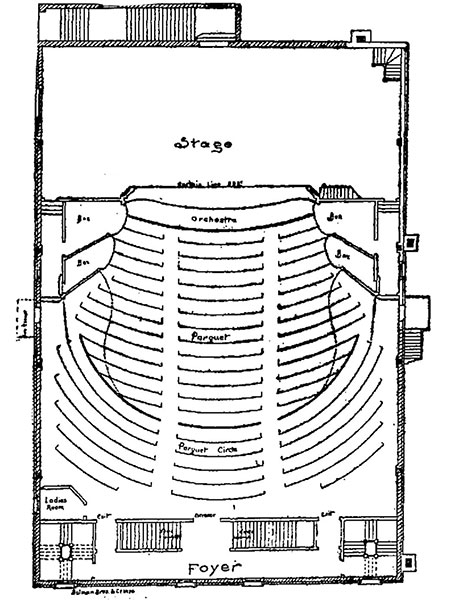 Winnipeg Opera House floor plan