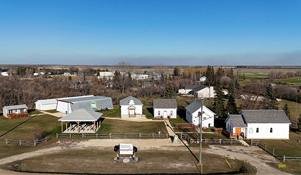 Aerial view of Woodlands Pioneer Museum