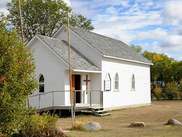 The former St. Luke’s Anglican Church at Woodlands Pioneer Museum