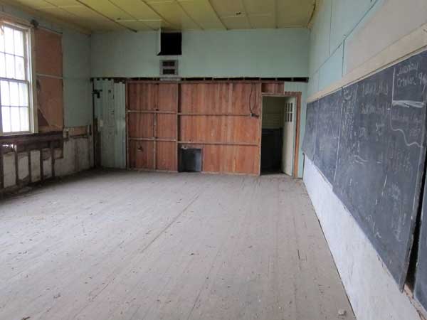 Interior of the original Woodnorth School classroom