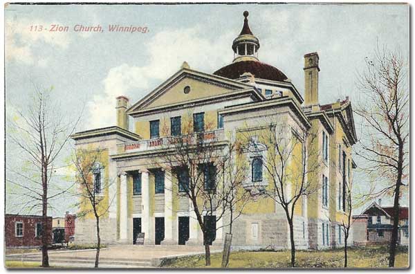 Postcard view of Zion Methodist Church