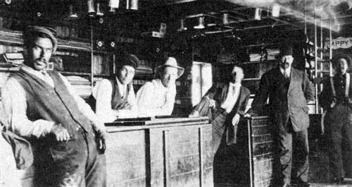 Interior of Hudson&rsquo;s Bay Company store at York Factory, July-August 1910.