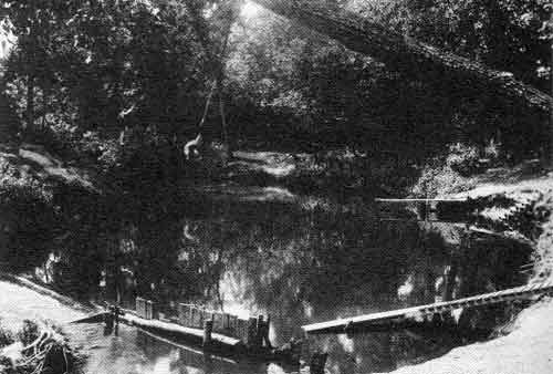&ldquo;Country life is both pleasant and attractive where places of sport and amusement are provided. Here is a bathing spot with spring boards from which to dive and steps down into the water.&rdquo;&nbsp;Carman, 1916.