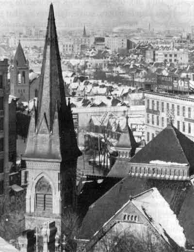 Figure 4: View of Donald Street and&nbsp;Ellice Avenue looking northwest, 1923.