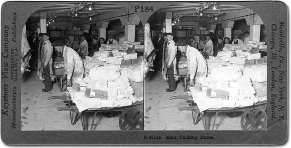 Meat packing room