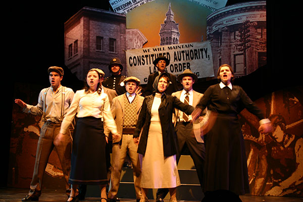 The cast of the 2006 Saskatoon Persephone Theatre production of Strike!