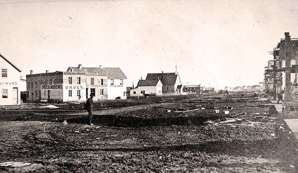 A view of Main Street in Winnipeg as it looked at the time of James Brown&rsquo;s murder.