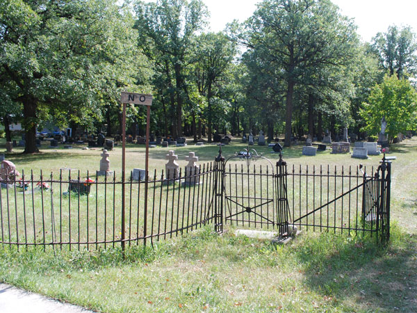 Special Design fence at the St. Norbert Roman Catholic Cemetery
