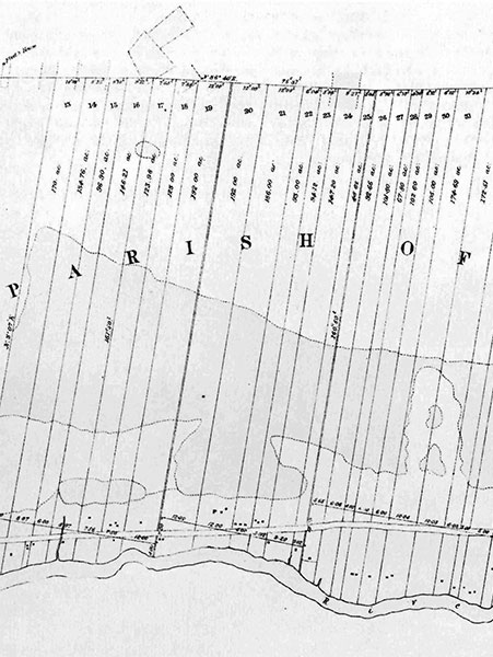 Section of a map of St. James parish, c. 1874, showing the Silver Heights estate on lot 18.