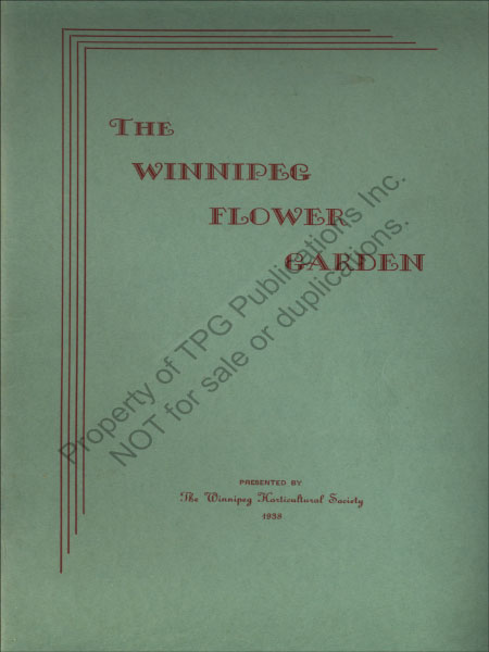 Winnipeg Flower Garden 1938