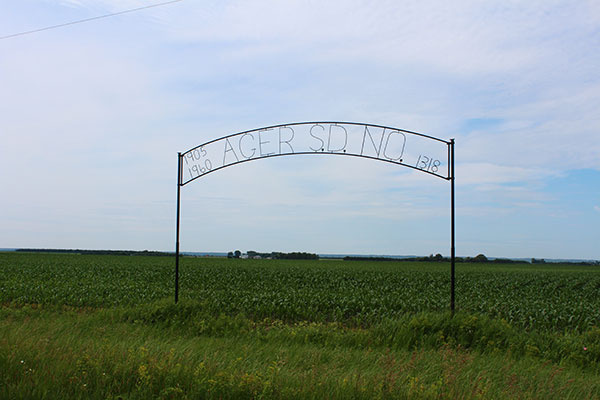 Ager School commemorative sign