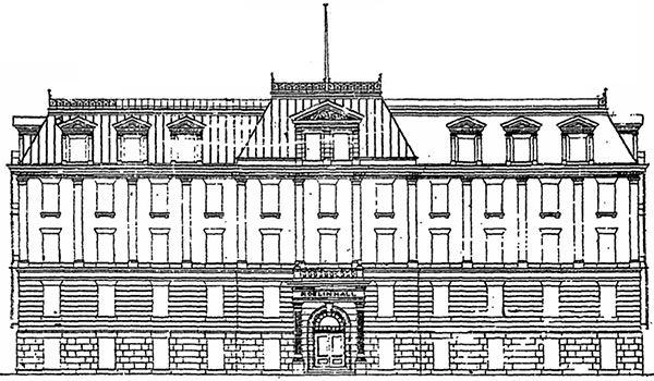 Architectural drawing of Roblin Hall