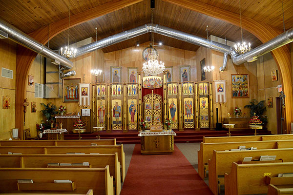 Interior of All Saints Ukrainian Orthodox Church