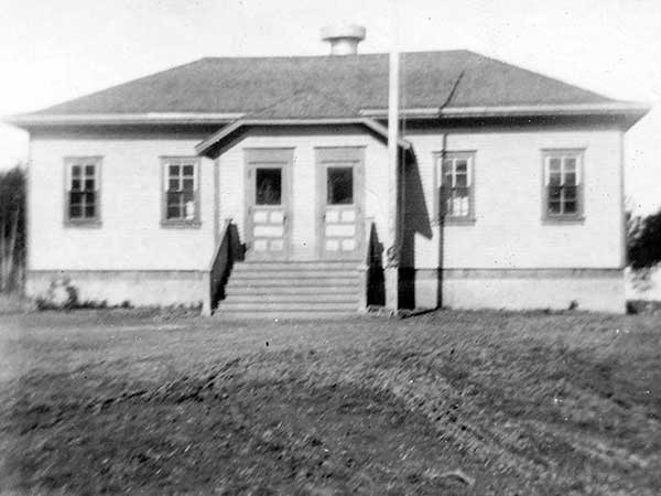 The two-classroom Alpine School building, constructed in 1920