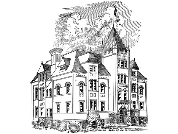 Argyle School No. 2 as conceived by its architect, 1894