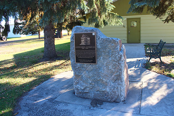 The replacement Austin School commemorative monument