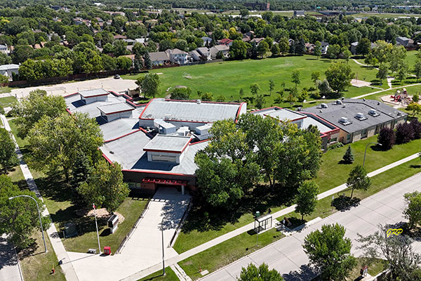 Aerial view of Bairdmore School
