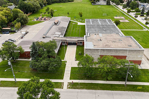 Aerial view of Beaumont School