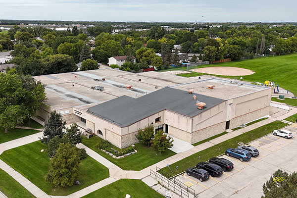 Aerial view of Beaverlodge School