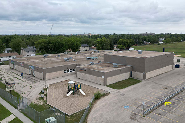 Aerial view of Bertrun E. Glavin School