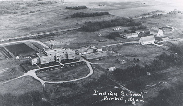 Aerial view of Birtle Indian Residential School