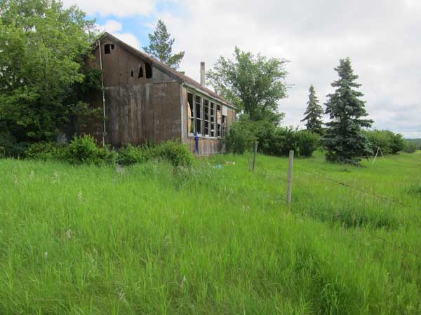 One-room schoolhouse on the grounds of the Birtle Indian Residential School