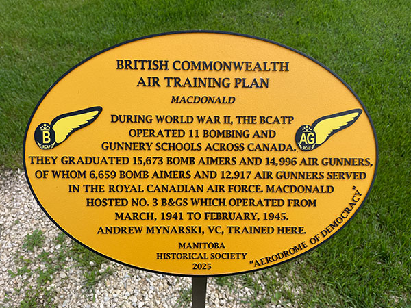 No. 3 Bombing and Gunnery School Plaque