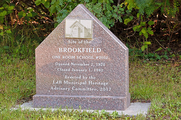 Brookfield School commemorative sign