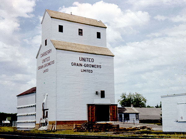 Former United Grain Growers grain elevator at Carberry