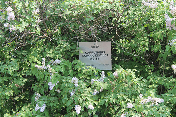 Carruthers School commemorative sign