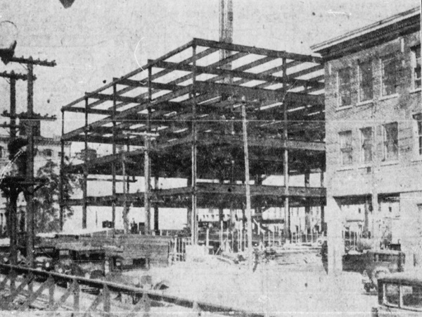 City Dairy warehouse and stable under construction