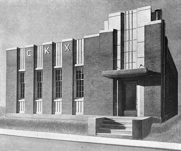 Architectural drawing of the CKX Radio Building