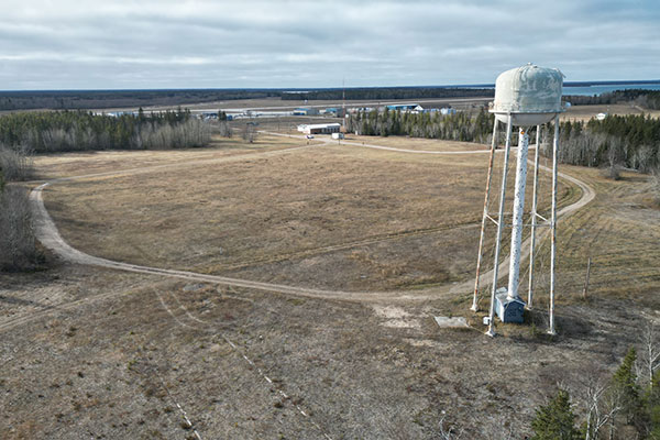 Aerial view of the former Clearwater Lake Indian Hospital site