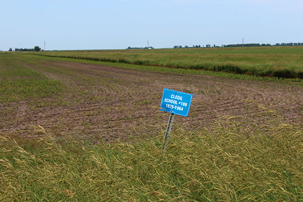 Clegg School commemorative sign