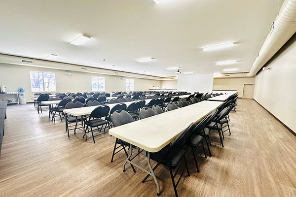The reception hall in the Gilbart Funeral Home