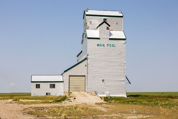 The former Manitoba Pool grain elevator at Dalny