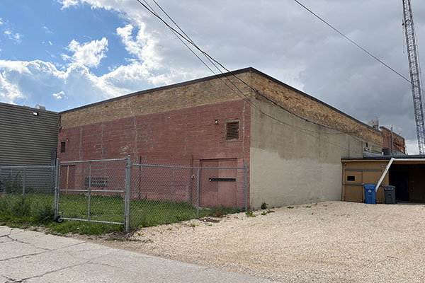 Rear of the former Deluxe Theatre