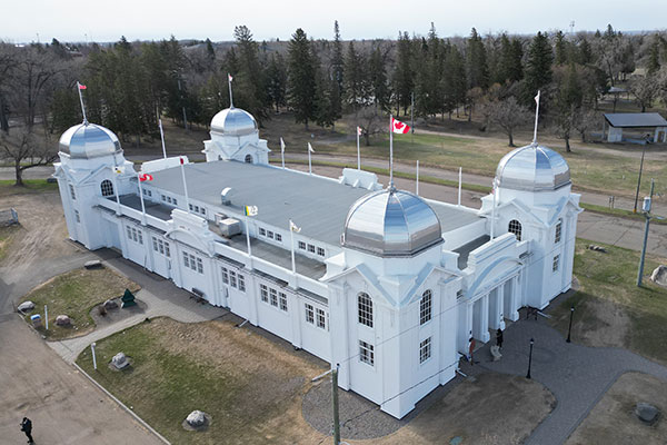 Aerial view of the Dominion Exhibition Display Building II