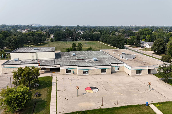 Aerial view of Dr. D. W. Penner School