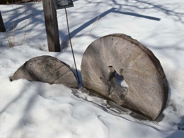 Millstones at the museum