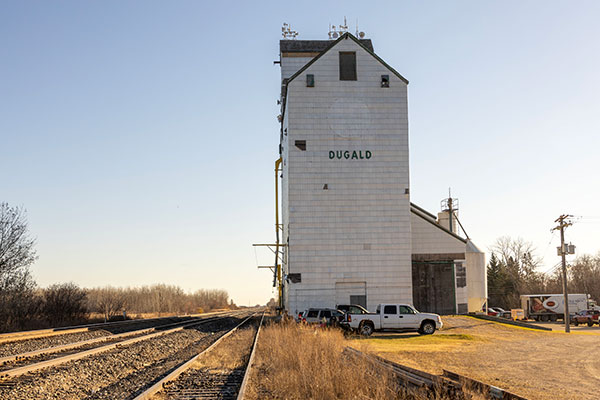 Former Manitoba Pool grain elevator at Dugald