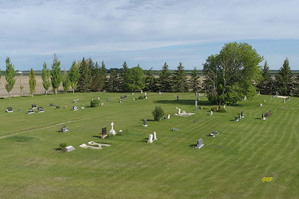 Aerial view of Dundas Cemetery