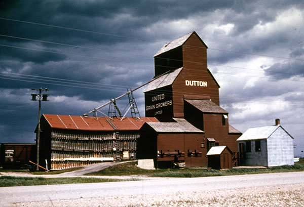 The former United Grain Growers grain elevator at Dutton Siding